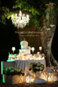 tavolo con sopra wedding cake